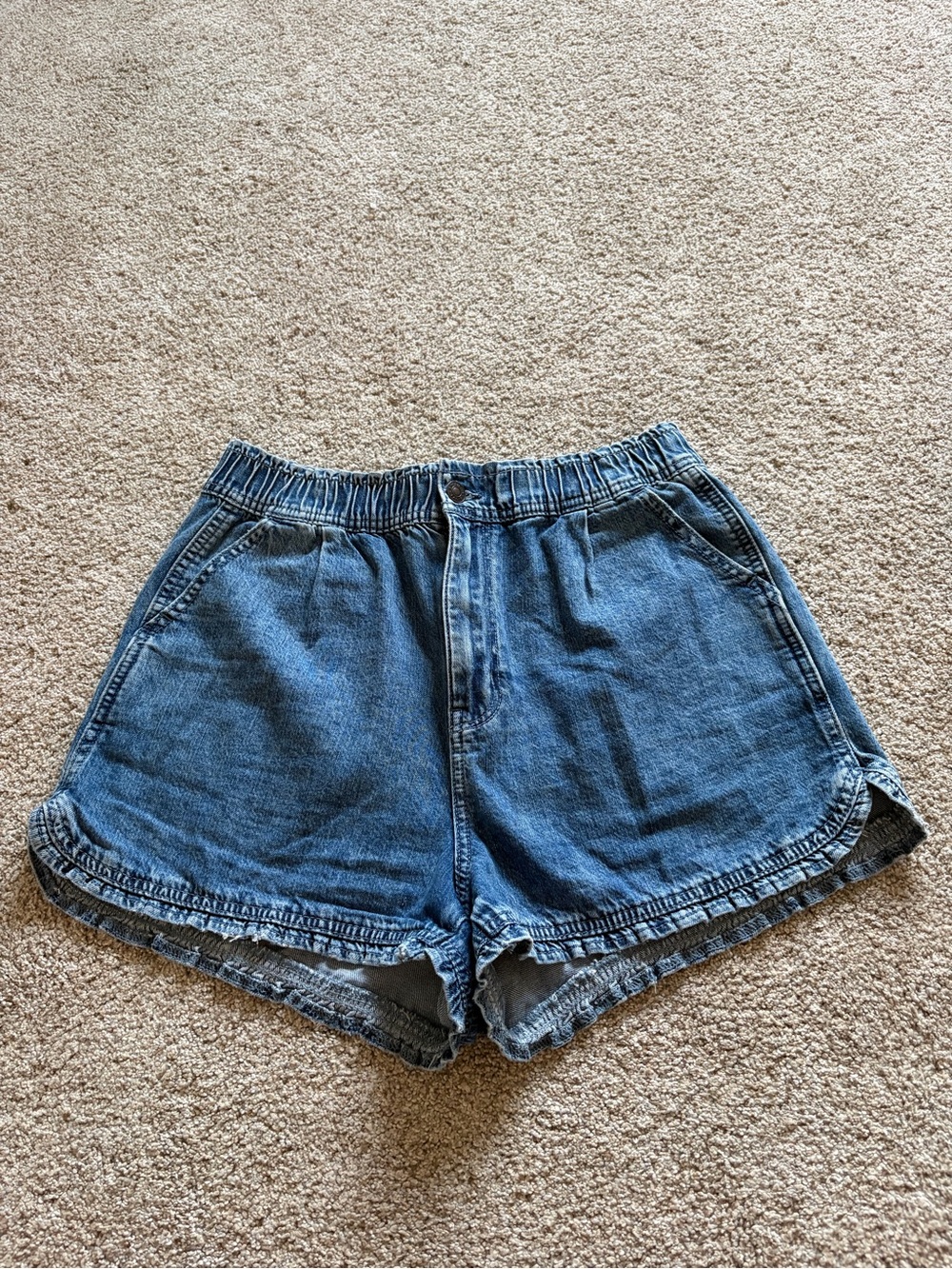 American Eagle Outfitters High-Rise Denim Shorts - Blue